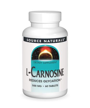 Source Naturals L-Carnosine 500 mg 60 Tablets - Buy Online on GoSupps.com