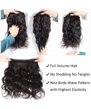 Brazilian Body Wave Bundles 10A Virgin Human Hair with Lace Closure | 3 Bundles + 4x4 Closure | 100% Unprocessed Wet and Wavy Extensions - Buy Online on GoSupps.com