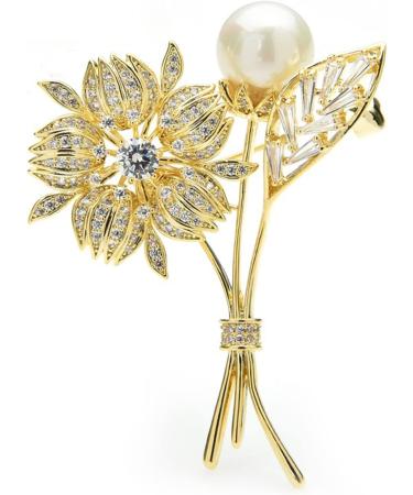 Pin Jewelry Gifts for Women Ladies Fashion Accessories Ladies Elegant Crystal Spring Flower Brooch Wedding Party Brooch Flower Shaped Brooch Brooches & Pins - Buy Online on GoSupps.com