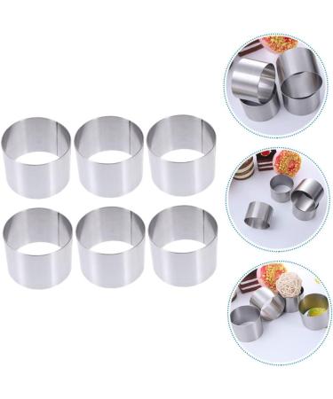 Zerodeko 12 Pcs Mousse Circle Mousse Making Molds Cheese Baking Ring Mold Non-Stick Baking Plate Round Art Baking Pan Round Cake Pan Cake Ring Mold Stainless Steel Household Micro-Wave Oven Silver 6x2pcs 6X6X5CMx2pcs - Buy Online on GoSupps.com