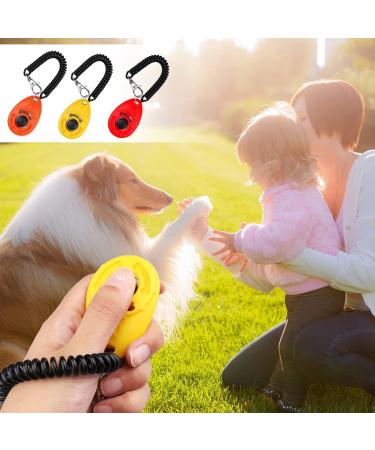 Dog Clicker 6 Pcs Clicker Dog Training Dog Clicker Training with Wrist Strap Big Button Clicker Training for Pet Dog Puppy Cat Bird 6 Colors - Buy Online on GoSupps.com