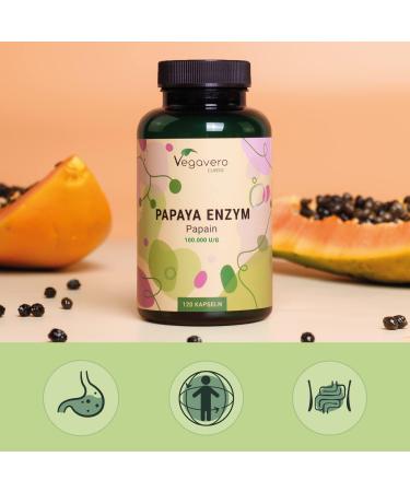 Papaya Enzyme Vegavero | 100% Natural Carica Papaya Fruit Extract | 120 Vegan Capsules - Buy Online on GoSupps.com