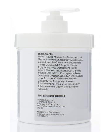 Advanced Clinicals Anti-Aging Rescue Cream with Bulgarian Rose - 16 oz | Hydrate & Revitalize Skin - Buy Online on GoSupps.com