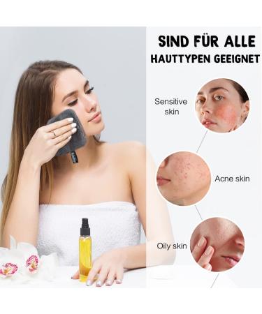 Buy Kinhwa Slimming Washable Makeup Remover Pads - Super Soft Microfiber Cotton Face Cleansing Pads with Laundry Bag - Dark Gray - 6 Pieces - Eco-Friendly & Reusable - Buy Online on GoSupps.com