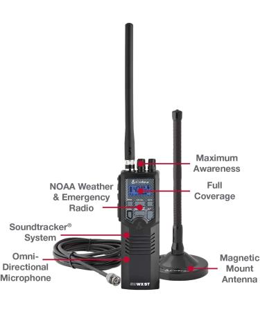 Cobra HHRT50 Road Trip CB Radio - 2-Way Handheld Emergency Radio with Magnet Mount Antenna for Travel Essentials - Buy Online on GoSupps.com