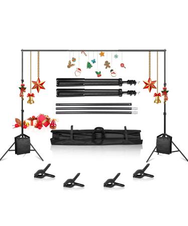 SH Heavy Duty Background Stand, 2x2M Backdrop Support System Kit with Carry Bag for Photography Photo Video Studio,Photography Studio1 6.5x6.5ft/ 2x2m