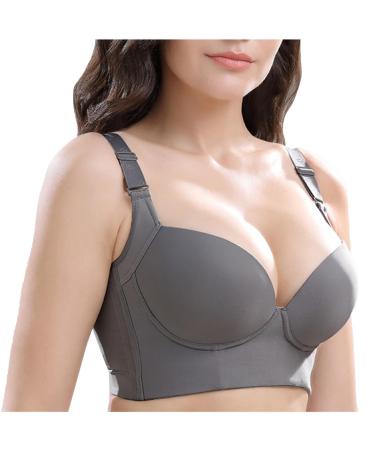 Yhybn Plus Size Minimizer Women BH Full Coverage Seamless BHS Wireless Shaper BH Daily Soft Supporting Everyday Sports (Color: Gray Size: 40/90cde)