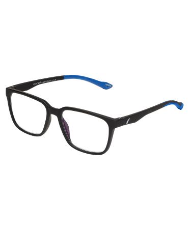 SPORTEX SAV Men's E4220 Blue Light Reading Glasses - Flexible Durable Lightweight High-Performance Blue Light Readers for Men Black +1.25