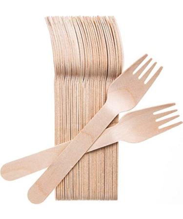 Just Basic Wooden Fork Set 30pcs Compostable Forks Set