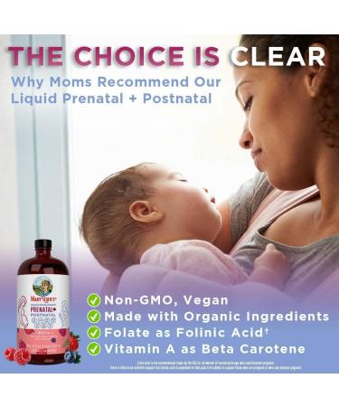 MaryRuth Organics Liquid Multivitamin Prenatal & Postnatal Berry - 32 fl oz | Organic Nutrients for Moms - Buy Online on GoSupps.com