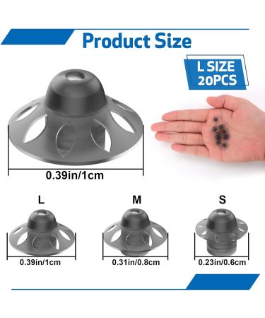 Hearing Aid Domes 20Pcs - Open Domes Earplugs Set for Moderate Hearing Loss (L) - Buy Online on GoSupps.com