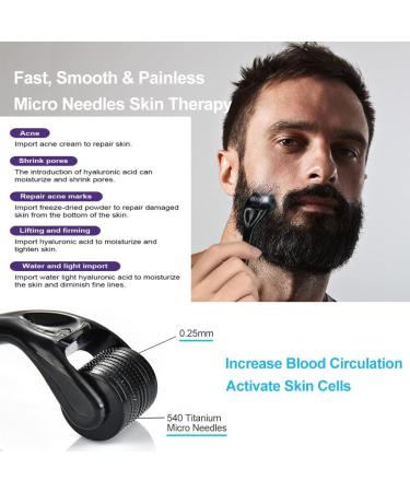 Beard Growth Kit for Men - Beard Roller, Oil, Balm, Styling Comb - Birthday & Fathers Gifts - Set A - Buy Online on GoSupps.com