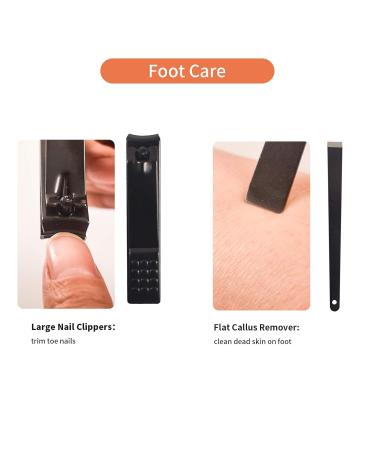 Tirdkid 12Pcs Nail Clipper Manicure Set in Brown PU Leather Case - Stainless Steel Pedicure Kit for Men and Women - Buy Online on GoSupps.com