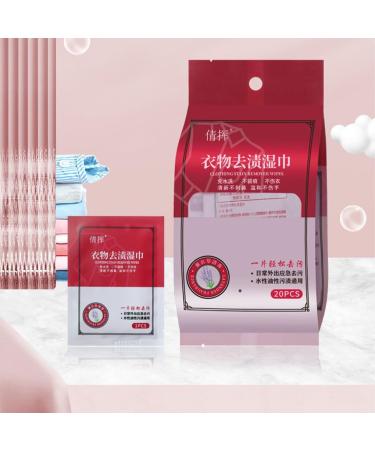 kawehiop 2packs Clothes Stain Removal Wipes Convenient And Practical Stain Remover For Wardrobe Stain Removal Wet Wipes Fabric - Buy Online on GoSupps.com