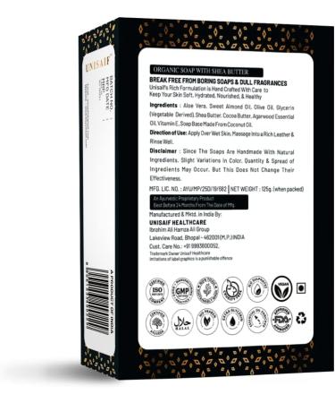 Unisaif Bukhoor Luxury Organic Soap 125g - Buy Online on GoSupps.com
