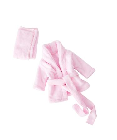Ruspela baby costume bathrobe bath towel newborn baby photography props baby photo shooting costume bathrobe bath towel set (3-6m) UK Rose