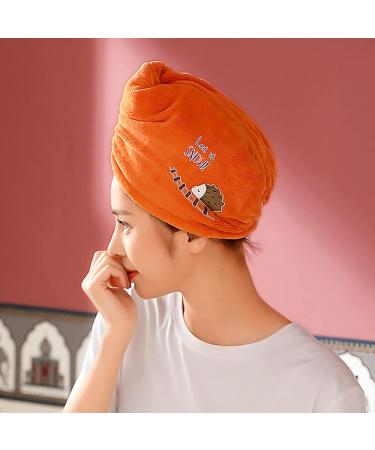 Super Absorbent Microfiber Hair Towel Wrap - Fast Drying Pink Hair Turban with Loop & Button Closure - Buy Online on GoSupps.com