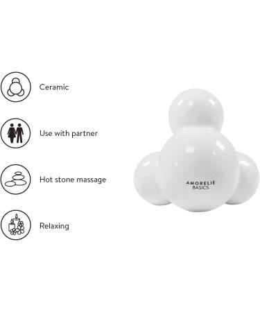 AMORELIE Care Ceramic 3-Arm Massage Stone | Ideal for Hot Stone Massages | Enhance Relaxation & Wellness - Buy Online on GoSupps.com