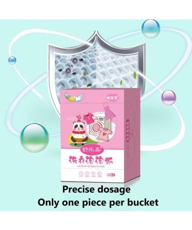 KODASW 60Pcs Laundry Detergent Concentrated Washing Soap Gentle Washing Sheets Bubble Paper Washing Tablets Cleaning Product - Buy Online on GoSupps.com
