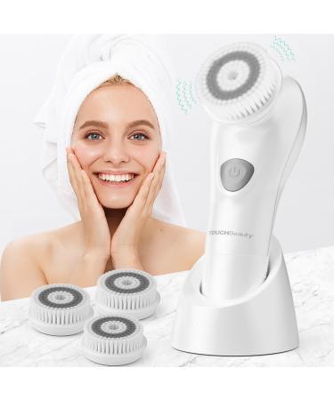 Touch beauty facial brush for men Skin scrubber with advanced 6 degrees oscillating vibration cleaning technology TB-1487 (white) - Buy Online on GoSupps.com