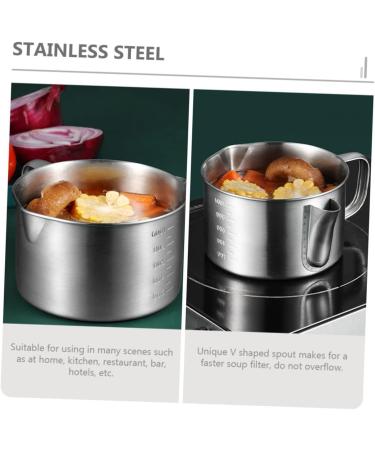 Zerodeko Grease Strainer Cup Oil Strainer Bowl 1pc Oil Filter Stainless Steel Oil Storage Oil Bottle Kitchen Oil Pot Stainless Steel Containers - Buy Online on GoSupps.com