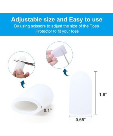 10 Pairs Silicone Toe Caps for Pain Relief | Protects Against Ingrown Toenails Blisters & Calluses for Men & Women - Buy Online on GoSupps.com