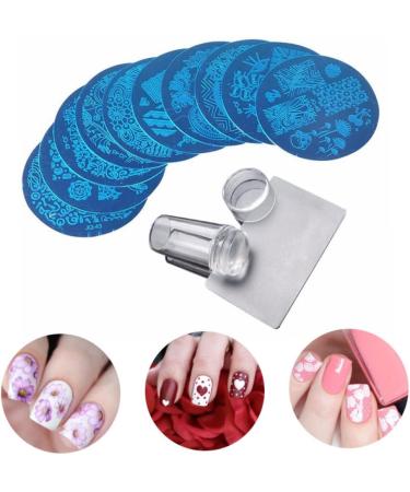 Nail Art Stamping Kit Manicure Stamper Plate Tool Nail Transparent Printing Templates Stampers & Scrapers - Buy Online on GoSupps.com