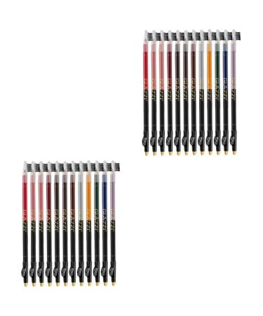 FOMIYES 24 Pcs Lip Liner Eyeliner Black Waterproof Eyeliner Pencil Eyeliner Waterproof Lip Liner Accessories 1 count (Pack of 1) Assorted Colorx2pcs