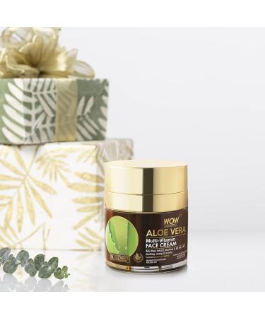 WOW Aloe Vera Multi-Vitamin Face Cream - Anti-Aging & Hydrating for Normal to Oily Skin - Paraben-Free Non-Comedogenic 50ml - Buy Online on GoSupps.com