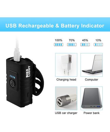 USB Rechargeable Bike Light Set - Front and Rear Lights for Night Riding Safety | IPX5 Waterproof, 6+4 Light Modes - Buy Online on GoSupps.com