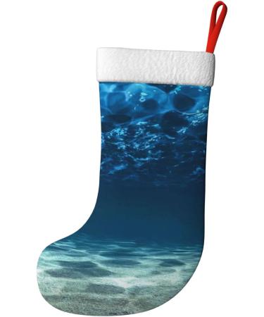 Ffexs Alpaca & Cactus Christmas Socks - Velvet Blue Ocean Sea Design | One Size | International Shipping - Buy Online on GoSupps.com