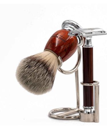 Brent Berkeley Original Razor Brush - Silvertip Fiber Vegan Shaving Brush for Cream & Gel - Fast-Drying Synthetic Hair for Wet Shaving - Buy Online on GoSupps.com