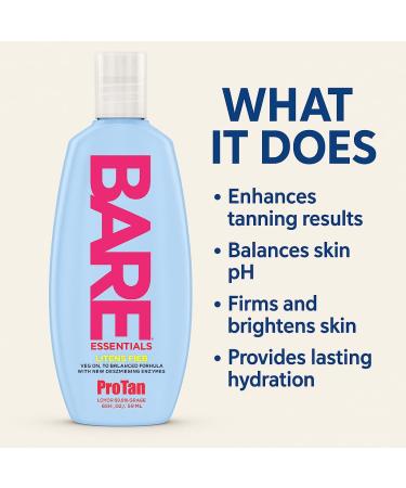 Pro Tan Bare Essentials Intensifier Tanning Lotion 8.5 fl oz Vegan pH Balanced Formula with Aloe Coconut Oil Jojoba & Vitamins Indoor Outdoor Tan Enhancer with Skin Brightening Enzymes - Buy Online on GoSupps.com