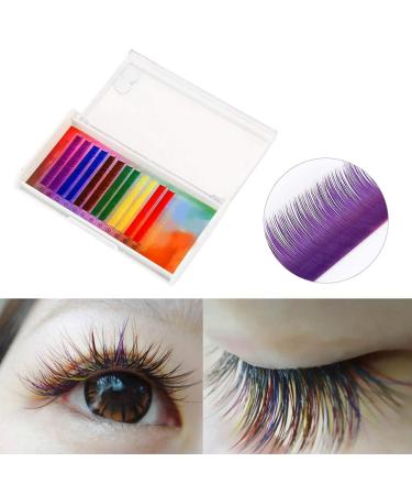 Rainbow Colored False Eyelashes | Gradient 12mm Fake Eyelash Extensions for Stunning Looks | International Shipping Available - Buy Online on GoSupps.com