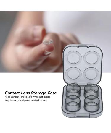 Anggrek Contact Lens Container Set with Tweezers & Clip - Transparent Portable Hygienic Storage for Women | Safe Material & Stylish Gray Design - Buy Online on GoSupps.com
