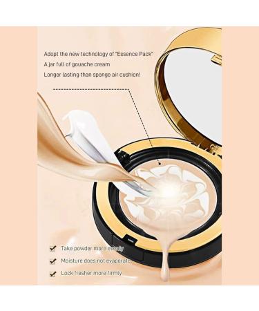 Alkyne MZV Waterproof Air Cushion BB Cream with Tricolor Latte Concealer - Long-lasting Moisturizing Foundation (23# Natural Color) - Buy Online on GoSupps.com
