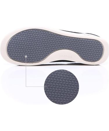 Adjustable Closure Diabetic Slippers | Anti-Slip Elderly Shoes for Swollen Feet | Extra Wide Width Size 9.5 Black - Buy Online on GoSupps.com