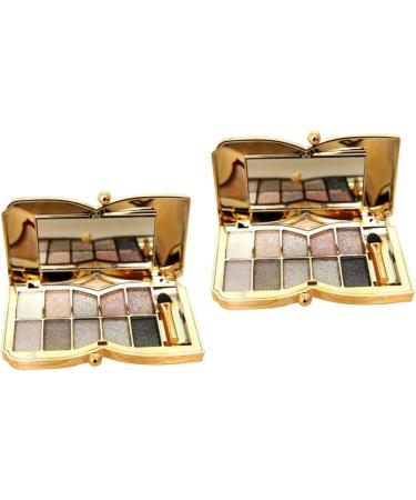 Didiseaon 2pcs # Glitter & Brush Flash Colorful Makeup Eyeshadow Colors Shadow Mirror With Eye - Buy Online on GoSupps.com