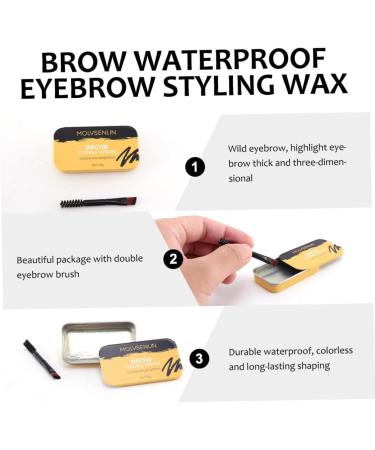 FOMIYES 2 Pcs Eyebrow Styling Cream Lip Gloss Kit Waterproof Suit Wax Stick Brow Pomade Cosmetic Oil Lasting - Buy Online on GoSupps.com