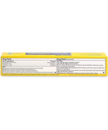 Hemorrhoidal Ointment with Applicator | 2oz Tube | Phenylephrine HCl, Petrolatum, Mineral Oil | Relieves Burning, Itching, Discomfort of Hemorrhoids - Buy Online on GoSupps.com