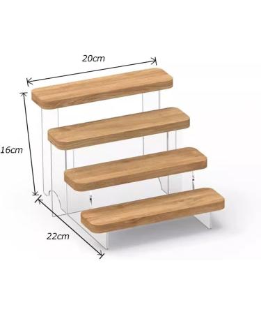 Waoceo Acrylic Glasses Stand & Organizer - 4-Tier Desktop Display for Sunglasses & Eyewear - Simple Ladder Design - Buy Online on GoSupps.com