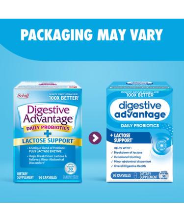 Digestive Advantage Lactose Defense Enzymes + Probiotics for Women & Men Occasional Bloating Lactose Breakdown Minor Abdominal Discomfort Immune Support 96 Count Capsules (4 Pack) - Buy Online on GoSupps.com