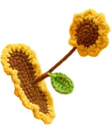 AJOIDR Delicate Sunflower Crocheted Barrettes Clip Harajuku Hairpin Sweet Girls Side Clip Harajuku Lady 3D Sunflower - Buy Online on GoSupps.com