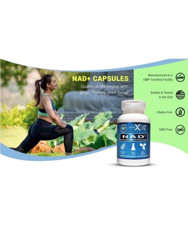 Genex NAD+ 250mg 60 Capsules Nicotinamide Adenine Dinucleotide - Pure NAD+ Supplement - Buy Online on GoSupps.com