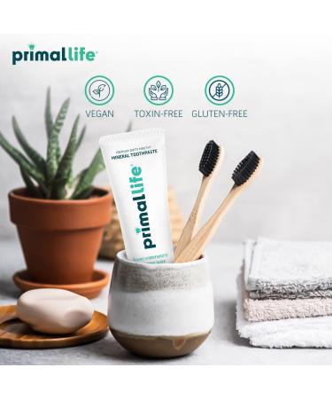 Primal Life Organics Dirty Mouth Mineral Toothpaste - Nano-Hydroxyapatite Colloidal Silver Charcoal - Organic Whitening (Spearmint 4 Oz) | Shop Internationally - Buy Online on GoSupps.com