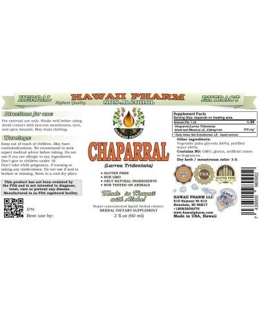 Chaparral Alcohol-Free Liquid Extract - Larrea Tridentata Glycerite 2 oz - Natural Aerial Parts Supplement - Buy Online on GoSupps.com
