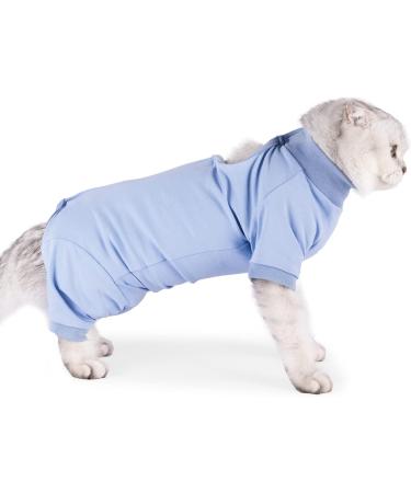 Lianzimau Katzenbody - Post-Surgery Cat Body Suit Long Sleeve E-Collars Alternative Blue Size M (1 Pack) | International Shipping - Buy Online on GoSupps.com