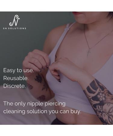SN Solutions Nipple Piercing Cleaner - Ultimate Aftercare for Women - Use with Saline Spray - Piercing Cleaning Kit - Buy Online on GoSupps.com