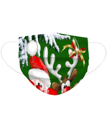 AMDOLE 10-Piece Christmas Masks for Adults | Fun 3-Layer Mouth Protection with Christmas Motifs | Breathable Bandanas for Men & Women - Buy Online on GoSupps.com