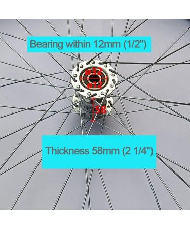 Wheelchair Rear Wheel 24inch (Pair) Pneumatic Rear Wheel Replacement for Manual Wheelchair Anti-Slip Wheelchair Wheel Assembly Bearing 14mm Black - Buy Online on GoSupps.com